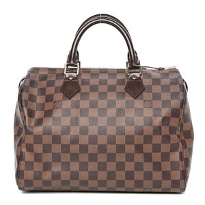 Louis Vuitton Damier Ebene Checkered Speedy Bag 30